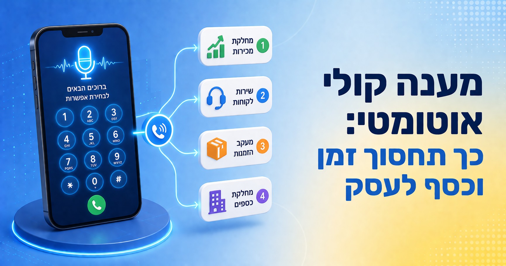 מערכת IVR (מענה קולי אוטומטי): כיצד היא חוסכת זמן וכסף לעסק שלך?