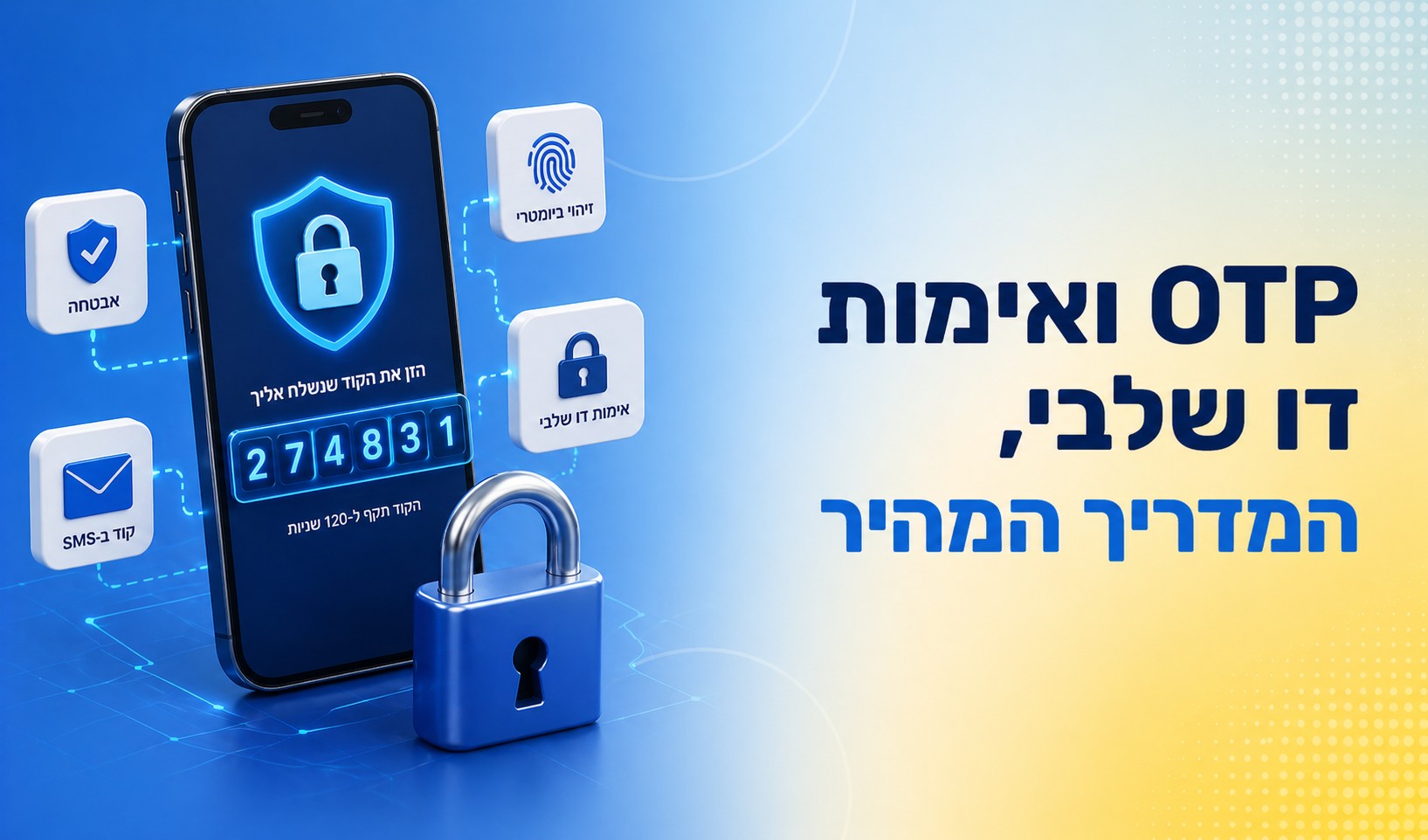 OTP בסמס: מה זה אימות דו-שלבי וכיצד מטמיעים אותו בעסק?